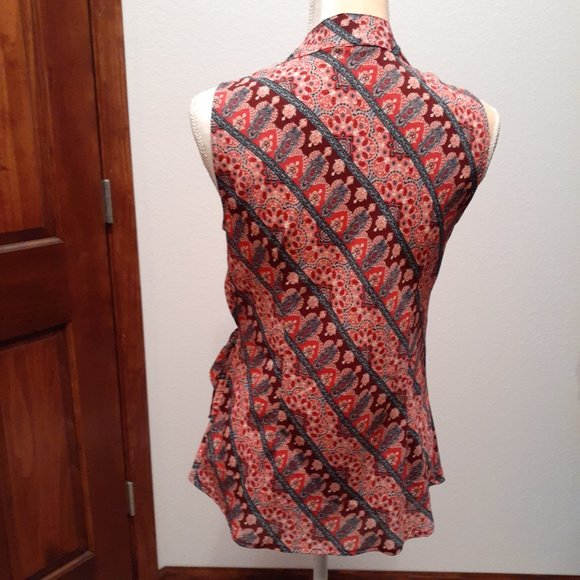 CATO Wraparound and Tie Style Top Shirt Blouse - Size Medium - Picture 2 of 8